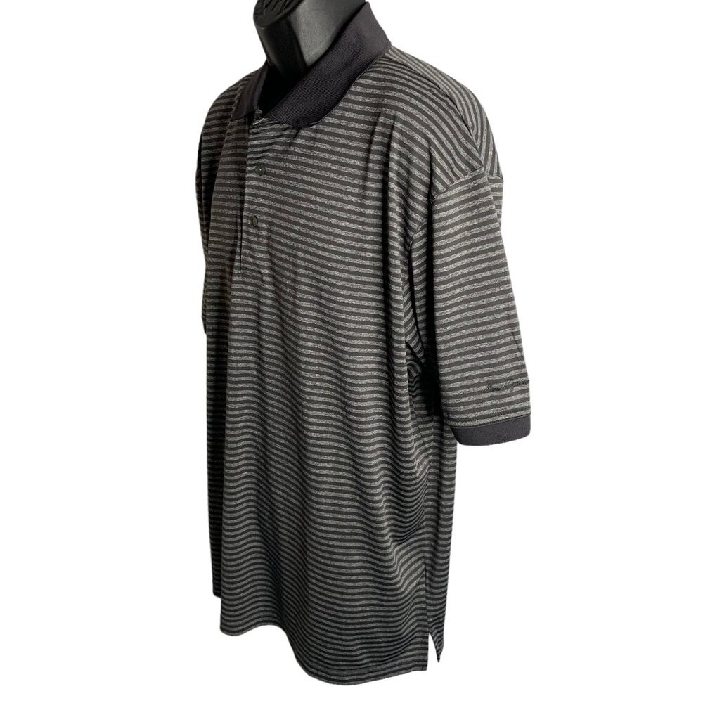 Ben Hogan Athletic Golf Polo Shirt XL Grey Short Sleeve Buttons Collar Stretch - Picture 3 of 6